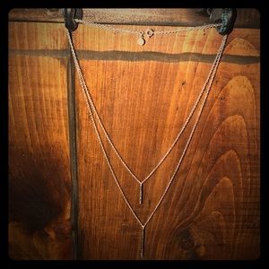 Gorjana Double Pendant Necklace in Silver - New!